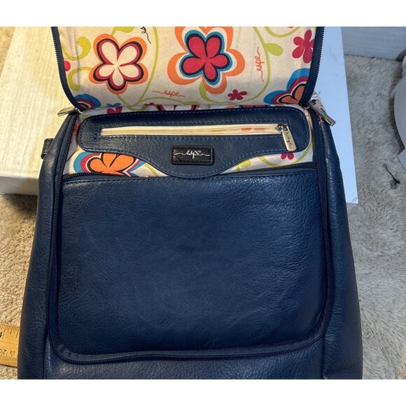 Espe Convertible Crossbody Backpack Purse Vegan Leather Floral Embroidered Zip - Picture 4 of 16